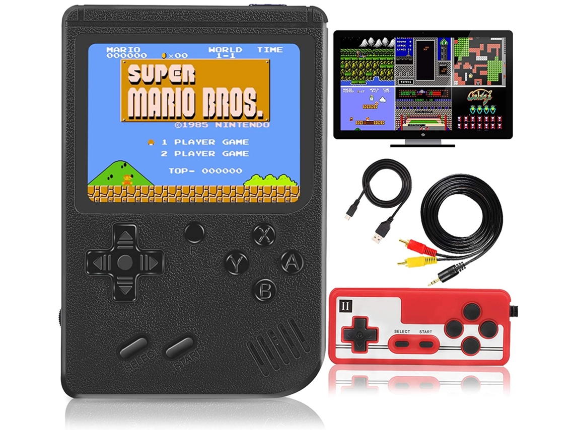 Console Portátil Retrô com 400 Títulos Clássicos, 3 Polegadas AQUAFORGE