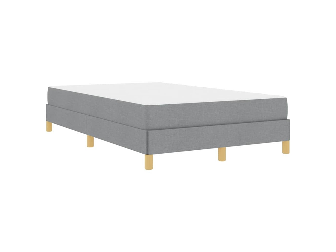 Conjunto 1 Cama Box Vidaxl Cinzento-claro Tecido (120 X 200 Cm)