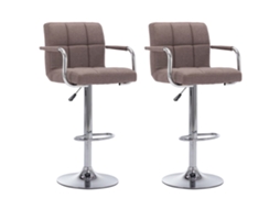 Bar Chair, Bar Chairs Vidaxl Cinzento-acastanhado Tecido (n/a)