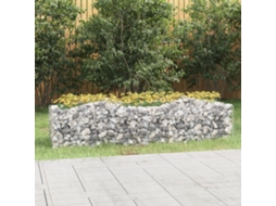Vidaxl Canteiro Elevado Gabião Arqueado 200x50x50 Cm Ferro Galvanizado