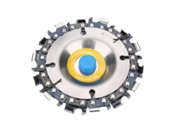 Disco de corrente de 4" com 14 dentes para esmerilhadeira angular de 100/115 mm para trabalhos em madeira.