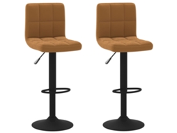 Bar Stool, Bar Stools Vidaxl Marrom Veludo (n/a)