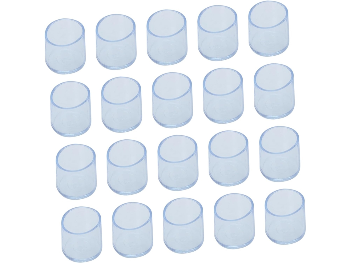 20 Peças De Capas Protetoras Transparentes Pvc Antiderrapantes E Resistentes Ao Desgaste Para Pés Cadeiras Pisos