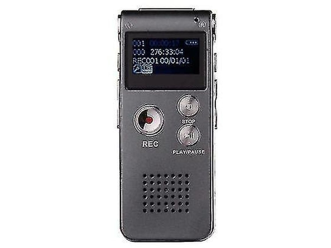 Lurelia Gravador De Voz Digital 32gb Com Ativação Por Voz, Reprodução Mp3, Recarregável Para Conversas - Cinza