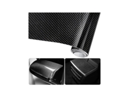 Película Adesiva 6d À Prova Dágua para Carro Pvc, 30x250 Cm para Motocicletas e Automóveis HENTEN HOME Preto