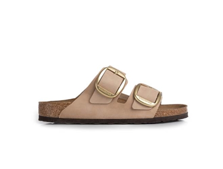 Chinelos De Mulher Birkenstock Arizona Pele Bege (37)