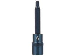 Adaptador de chave de fenda hexagonal para parafusadeira elétrica 1/2" 100mm H6 aço S2 S/MARCA