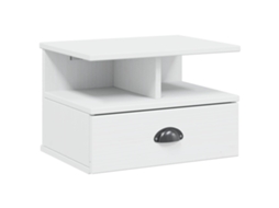 Conjunto 1 Armário De Parede Vidaxl Branco Madeira De Pinho Maciça (40 X 31 X 27 Cm)