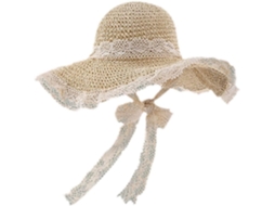 Chapéu De Palha Dobrável Feminino Com Aba Para Praia, Segundo Imagem. Tamanho único.