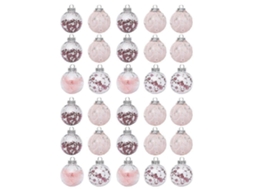 Conjunto Com 24 Bolas De Plástico De 6 Cm Para Decoração De Árvore De Natal. Hengjian