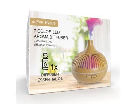 Difusor de Aroma Led de 7 Cores Plugue Reino Unido / Plugue Ue Dr.Everyouth