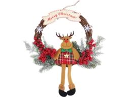 Guirlanda De Natal Artesanal Em Formato De Lágrima, Com Design Cativante E Galhos De Pinheiro, Guirlanda De 30 Cm/11,81 Pol. Para Decoração De Interio