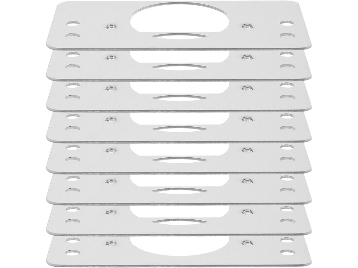 Placas De Reforço Para Portas, 8 Peças, 3,54 X 1,85 Polegadas, Proteção Em Aço Inoxidável