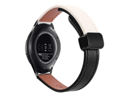 Pulseira De Relógio Em Couro De Microfibra Com Fecho Magnético Fino De 22 Mm