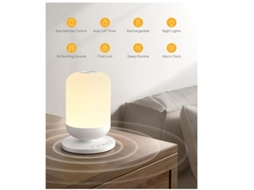 Máquina De Som Para Bebé Com 34 Sons Calmantes Máquina De Ruído Branco E Luz Noturna Instrutor De Sono Com Aplicação Comando À Distância Bestvite