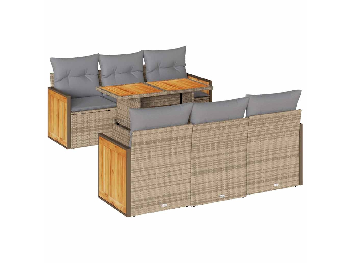 Garden Sofa Set, Garden Sofa Sets Vidaxl Bege Rattan / Vime (n/a)