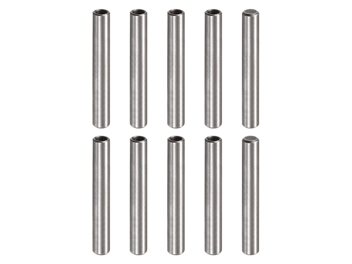 Pino de rosca interna M5, 10 peças, 8x60mm, chanfro, plano, aço carbono, para eixo CHABERLU