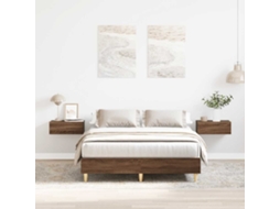 Estrutura De Cama Sem Colchão 135x190cm Carvalho Castanho