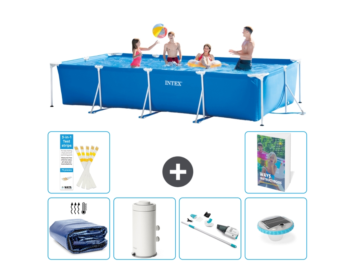 Piscina com Estrutura Retangular 450x220x84 Cm 5 peças S30 INTEX