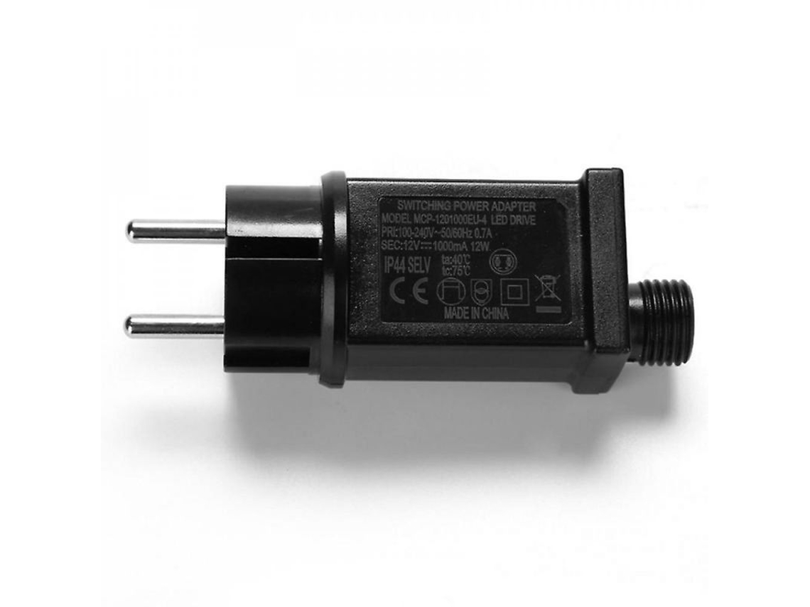 Adaptador de alimentação 12V 12W IP44 impermeável para luzes LED, bombas e eletrônicos de baixa tensão | S/MARCA