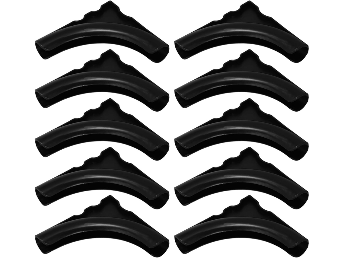 Conjunto De 10 Protetores Plástico Preto Para Pés Móveis Com