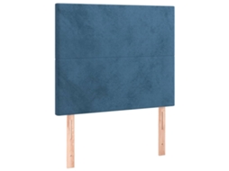 Cabeceira Azul Escuro 100x5x118/128 Cm Veludo MAISON EXCLUSIVE