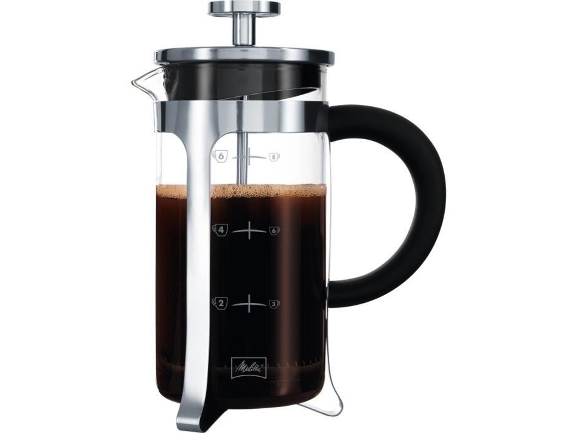 Cafeteira Melitta De 8 Xícaras Em Vidro Premium E Aço Inoxidável Transparente
