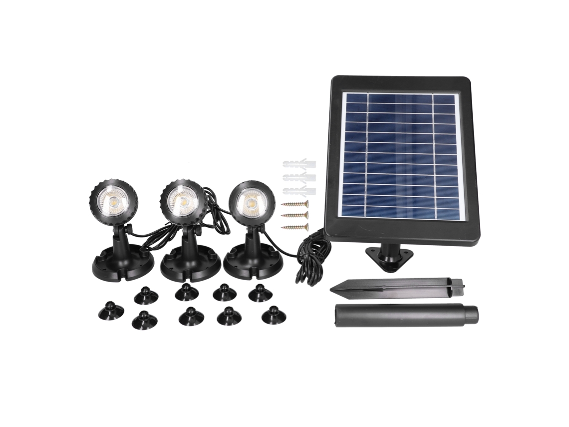 Luzes Solares Rgb 3em1 Para Jardim E Piscina