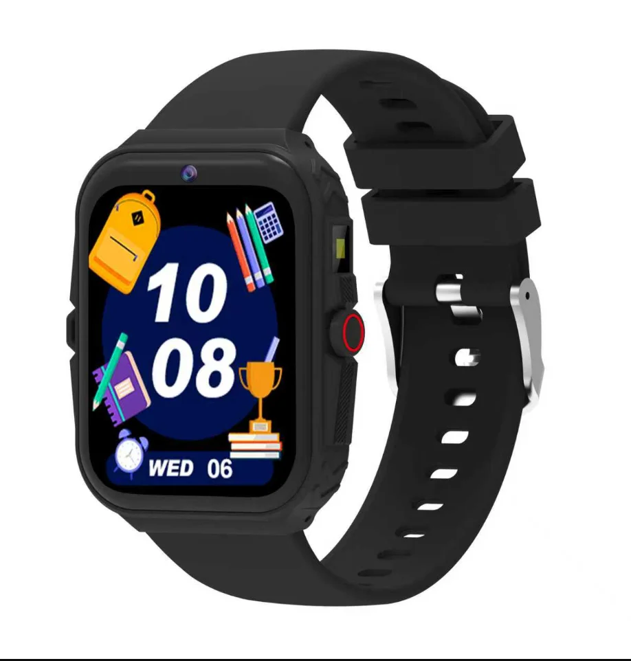 (preto) Smartwatch Para Adolescentes Com Lanterna Led E Câmera