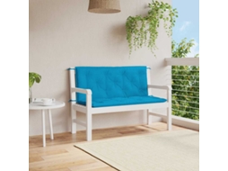 Vidaxl Almofadão Banco Jardim 120x(50+50)x7cm Tecido Oxford Azul-claro