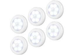 Luz Noturna Led Com Sensor De Movimento, Sem Fio, Alimentação Por Bateria
