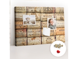 Painel De Cortiça Para Parede Rolhas De Vinho Para A Sala De Estar Espelharte (60x40 Cm)