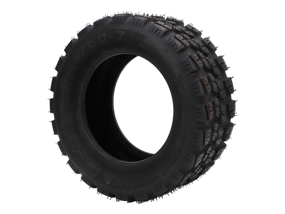 Pneu Sem Câmara 125/60-7, Borracha, para ATV, Roda, Terreno Duro, Médio, Mole e Arenoso S/MARCA