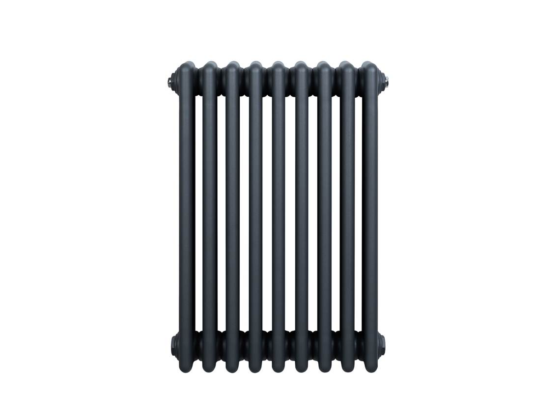 Radiador Horizontal 4 Colunas 600x425 Mm - Cinza Antracite, Aço Carbono 1.5 Mm, 523 W, Alta Eficiência, Fácil