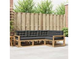 Vidaxl Conjunto De Sofás Para Exterior 3 Pcs Branco E Antracite