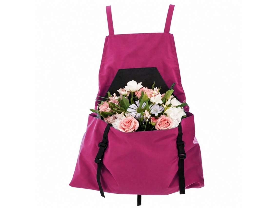 Avental De Colheita Para Jardim, Fivela Rápida, Vermelho, Oxford Resistente À Água, Mãos Livres