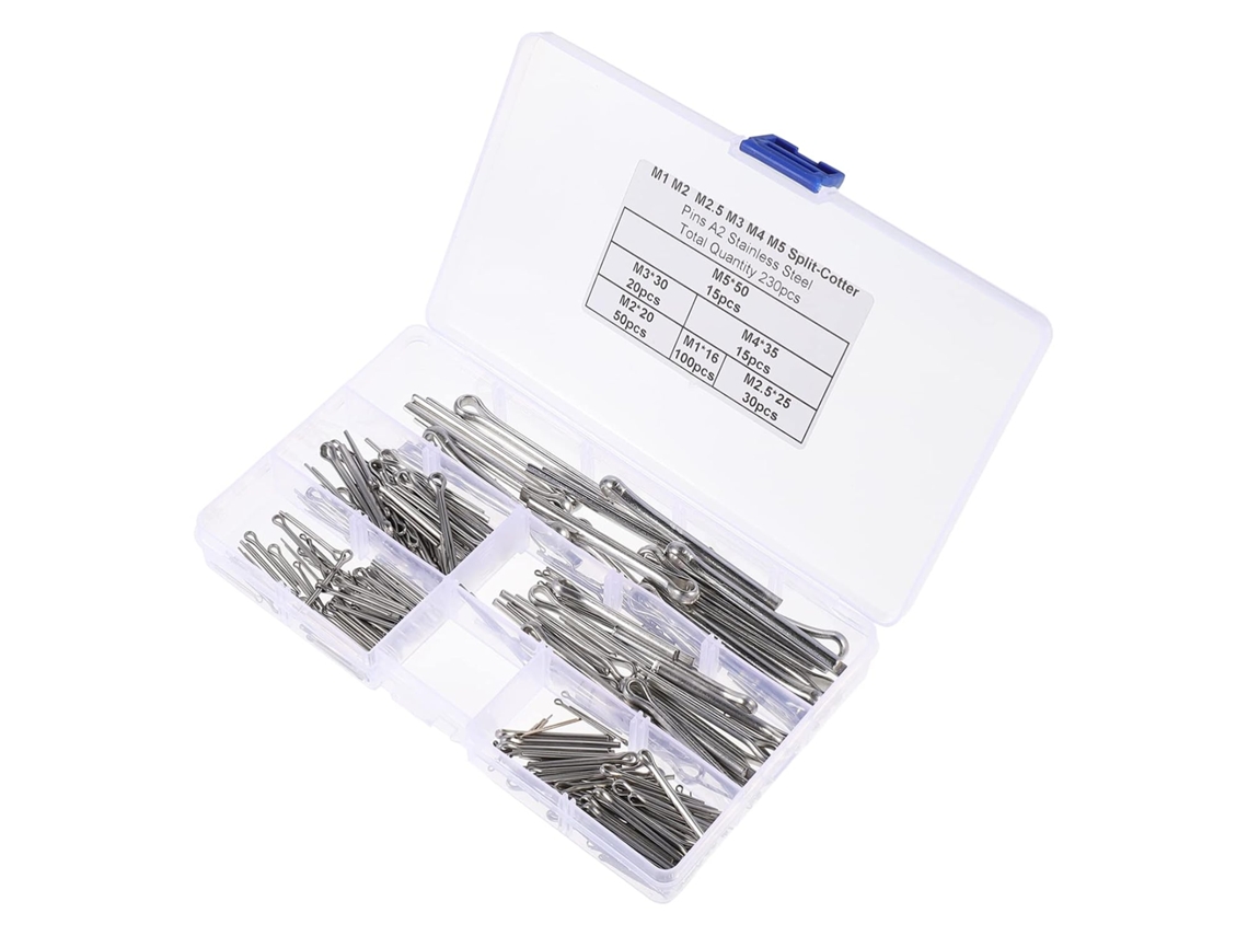 Conjunto de 230 peças de grampos de fixação com pino de retenção para carro e articulação mecânica.