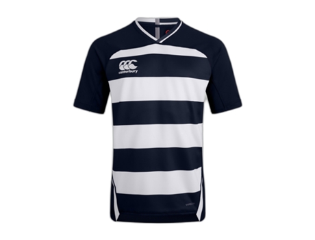 Camisola de Homem para Rugby CANTERBURY Riscas Vapodri Evader Azul (4XL)