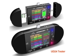 Voltímetro Digital Ud24 Dc5.5 Usb Testador Tipo-C 2.4'' Polegadas UD24