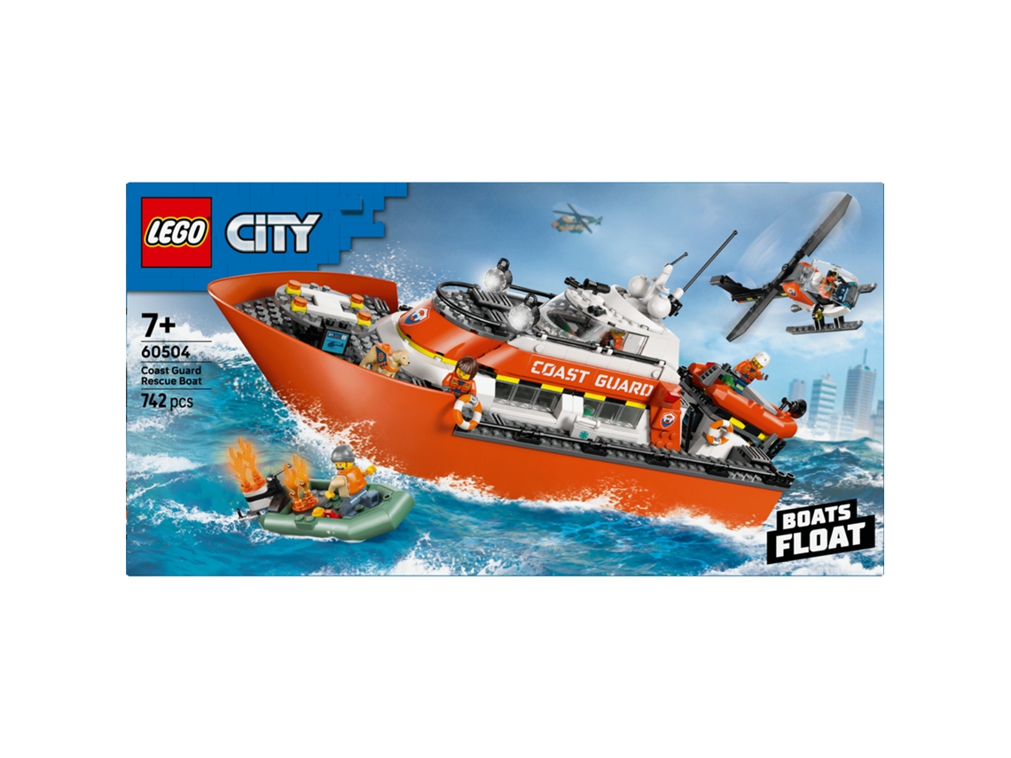Lego® 60504 Barco Urbano e Helicóptero – Resgate Da Guarda Costeira
