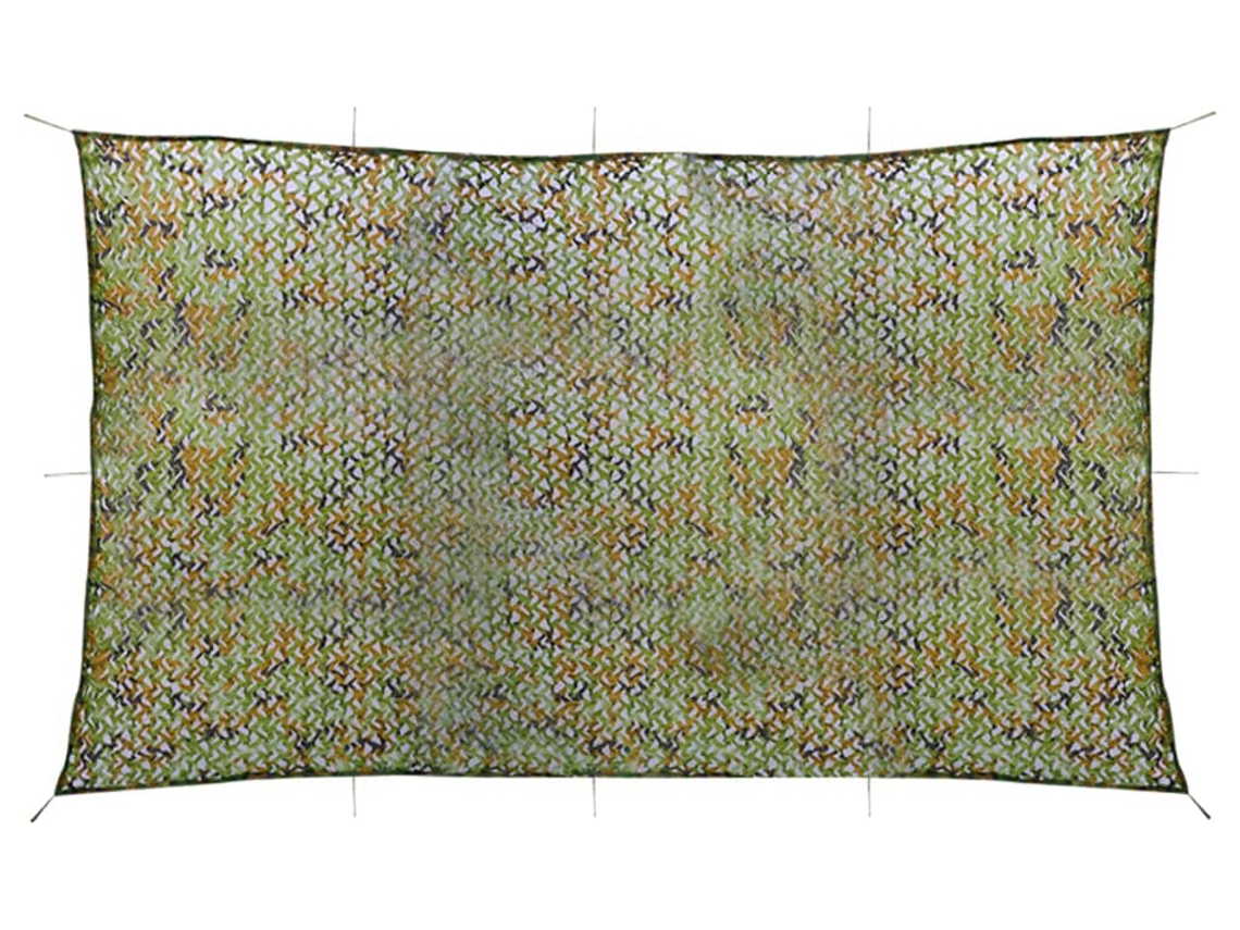 vidaXL Rede de camuflagem com saco de armazenamento 2x6 m verde