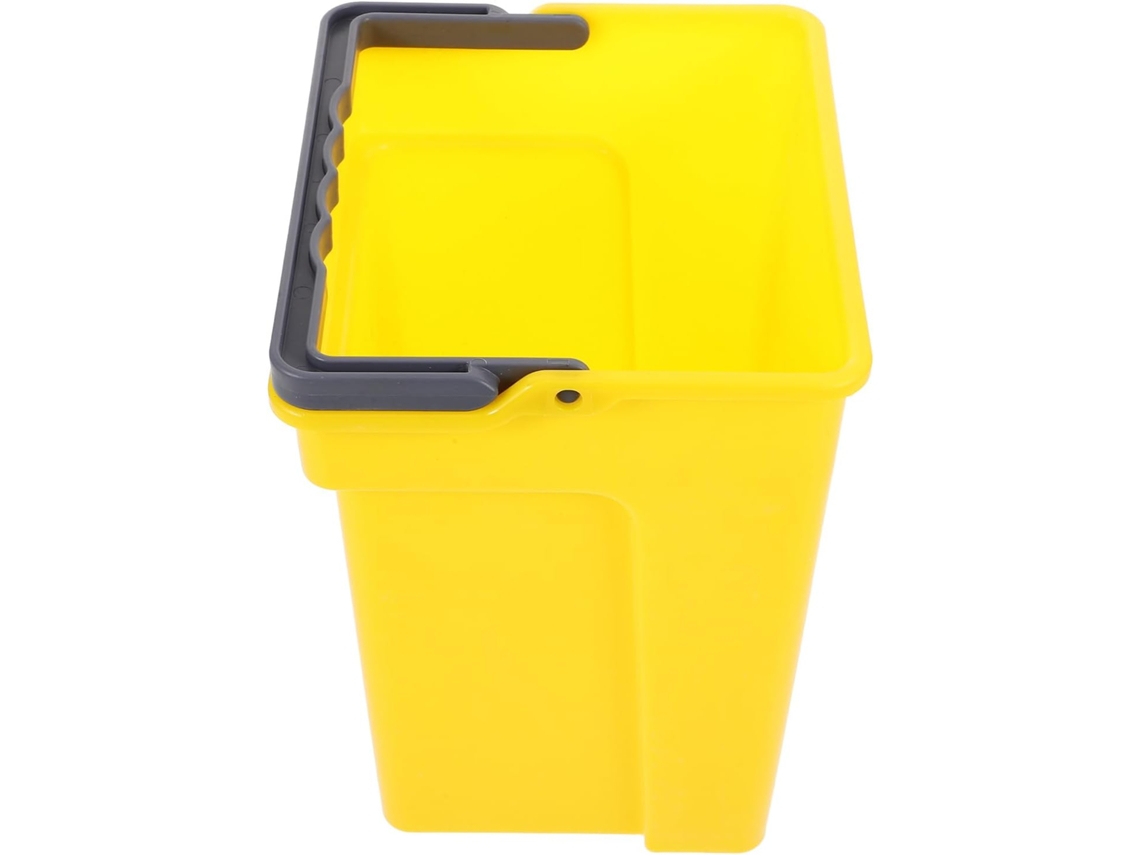 Balde De Limpeza Multifuncional De Plástico Amarelo De 4 Litros Com Alça.