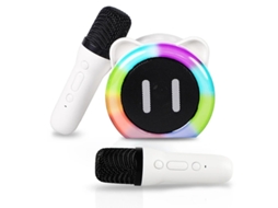 Mini Máquina De Karaokê Infantil Karaokê Portátil Bluetooth Com 2 Microfones Sem Fio Suporte Tf Usb Presente De Aniversário Para Meninas Yizhood
