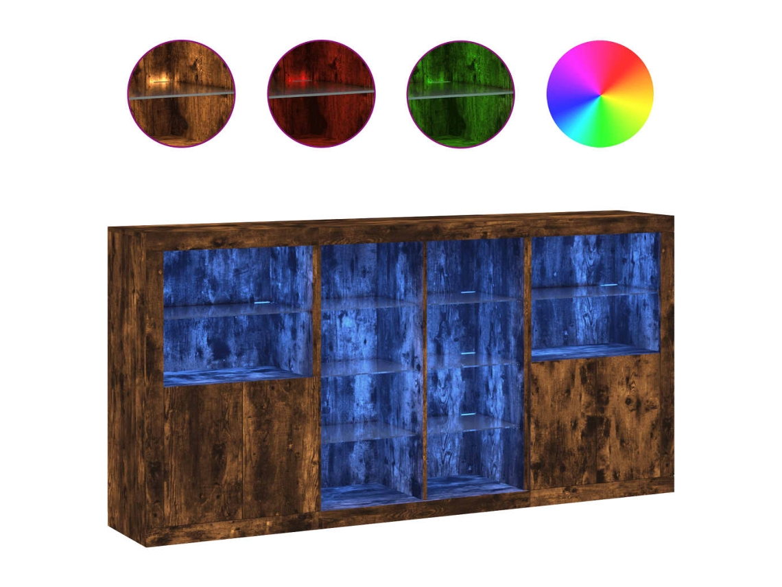 Sideboard, Sideboards Vidaxl Marrom Madeira Processada (n/a)