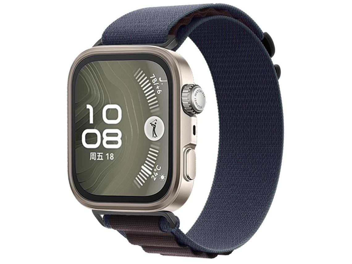 Bracelete para Honor Band 10 9 XIAOMOYU nylon trançado com fecho de velcro interface metálica rosa