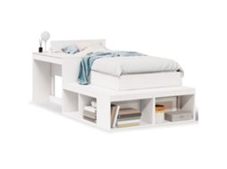 Bed Frame, Bed Frames Vidaxl Branco Madeira De Pinho (75 X 190 Cm)