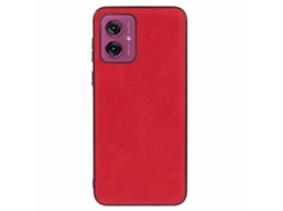 Compre Capa Retrô De Couro Com Revestimento De Pctpu Para Motorola Moto G55 5g, Vermelha