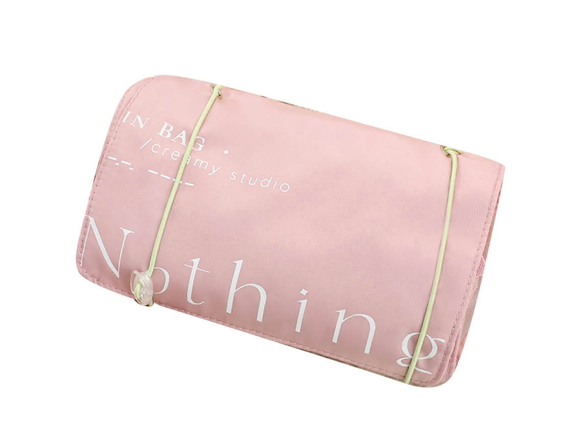 Nécessaire Removível, Bolsa De Maquiagem, Grande Capacidade, Porta Pincéis De Maquiagem, Nécessaire De Viagem Enrolável, Rosa. Hengjian
