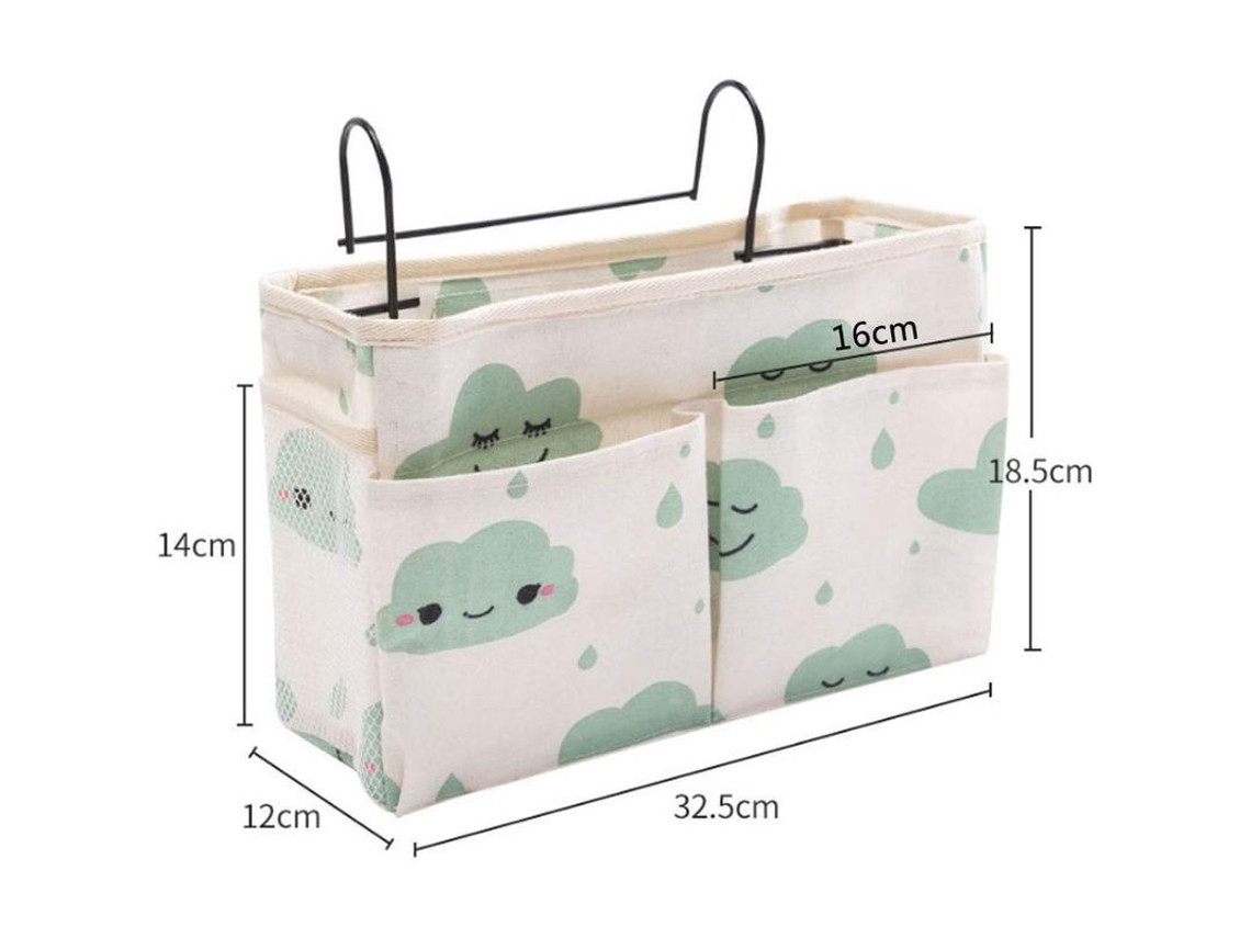 Bolsa De Almacenamiento Para Cama Com Bolsos E Ganchos Multifuncional Pingente