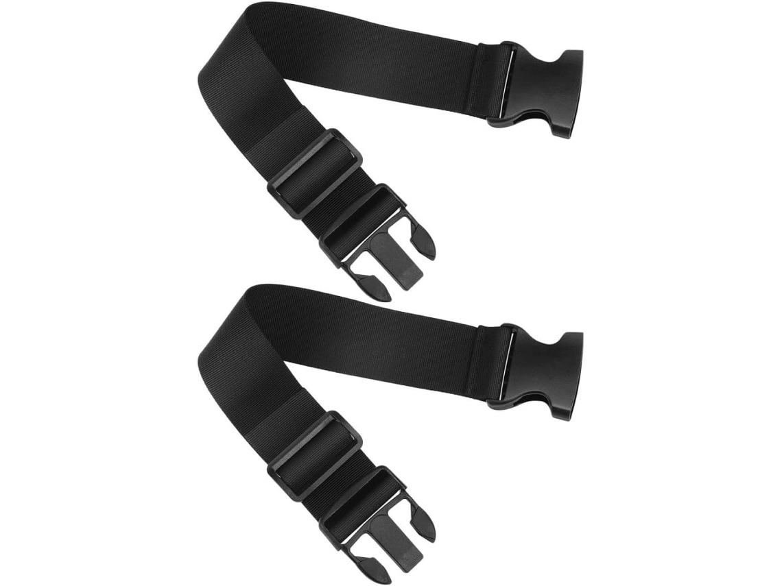 Conjunto De 2 Cintas Nylon Com Fivela, 3cm X 100cm, Cintas Ajustáveis Para Bagagem E Mochilas, Acessórios De Viagem